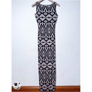 Women's Veronica M Dress Size S/M Maxi Stretch Sleeveless Bodycon Open Back